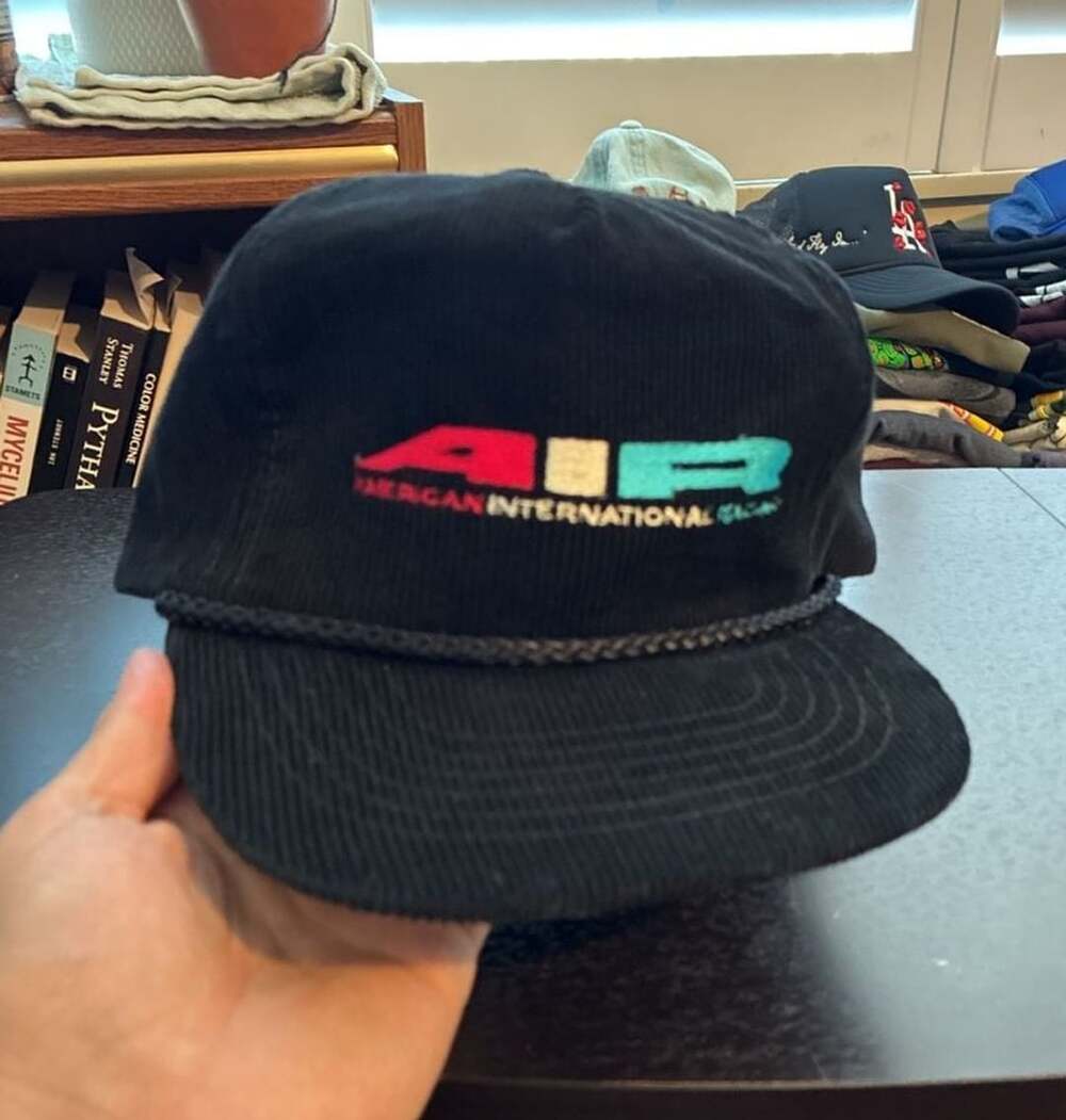 American International Racing Corduroy Hat Black Snapback
